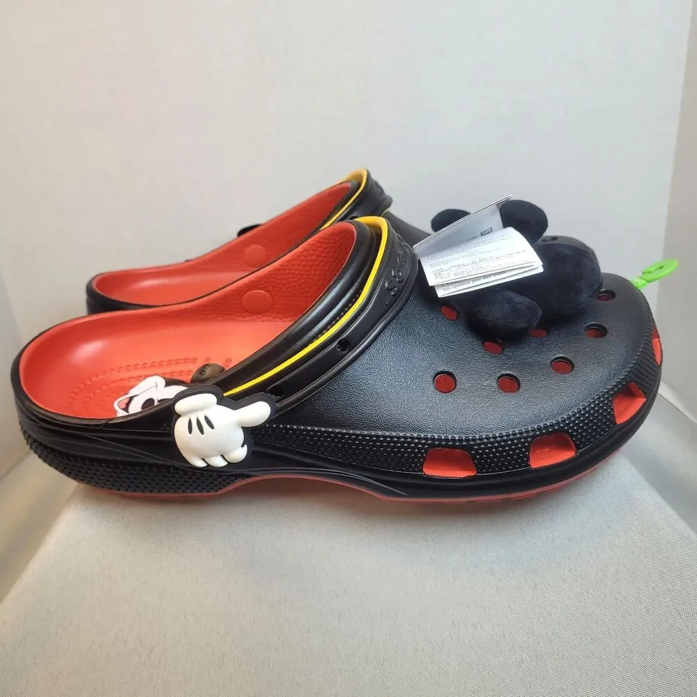 Crocs Disney Parks Plush Mickey Mouse New Black Men's Size 13 Limited Edition